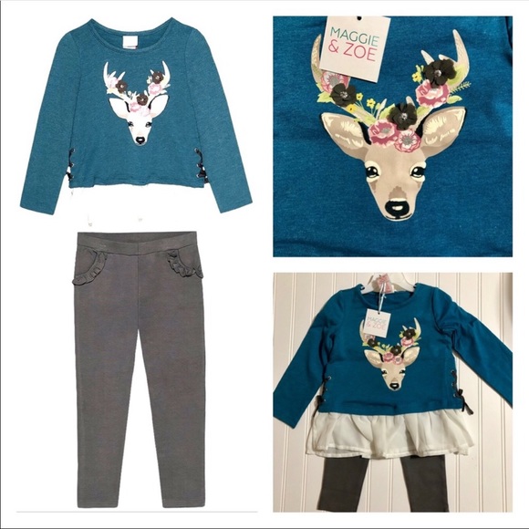 Maggie & Zoe Other - Girls Tunic Shirt and Pants Set
